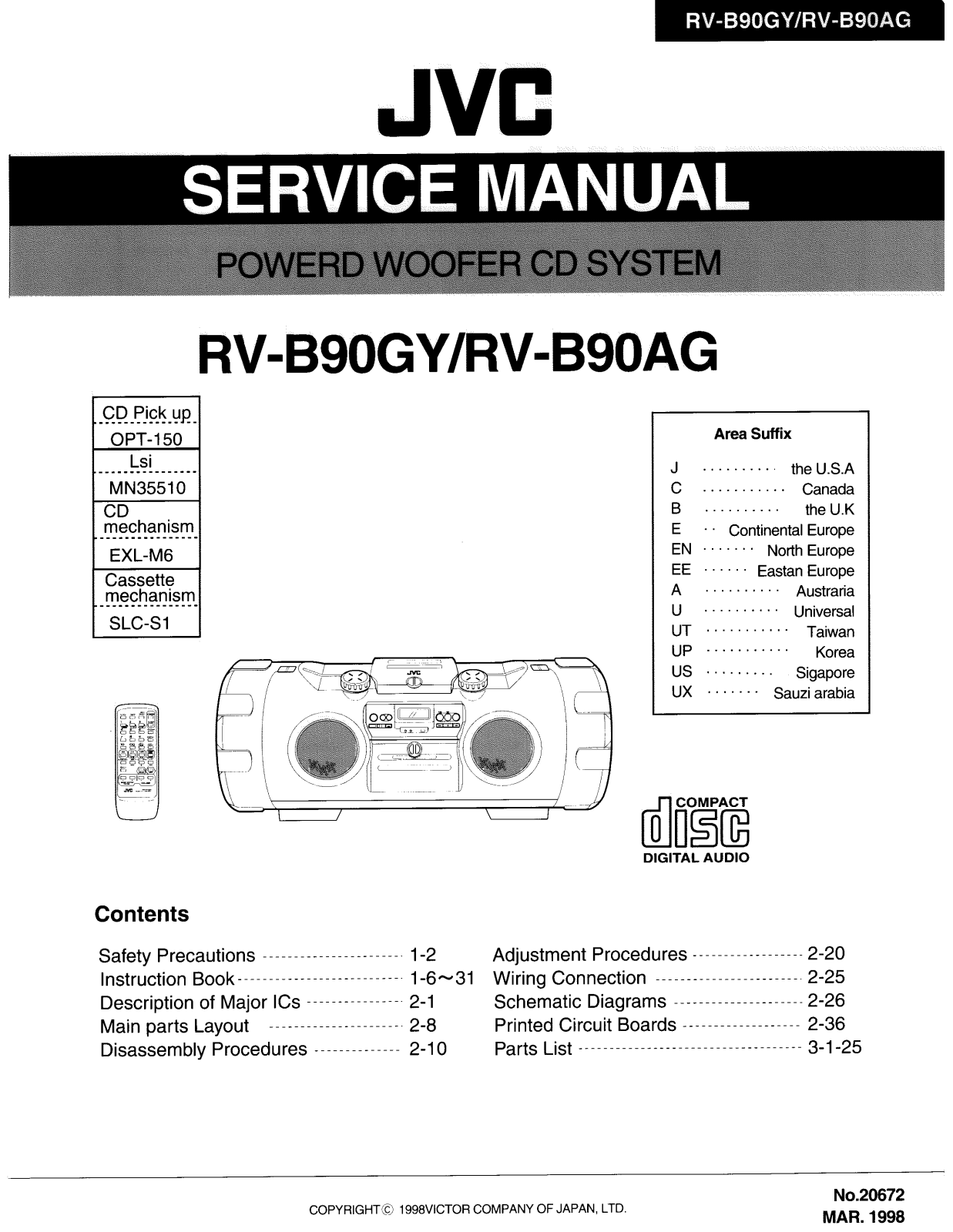 JVC RV B90GY Service Manual