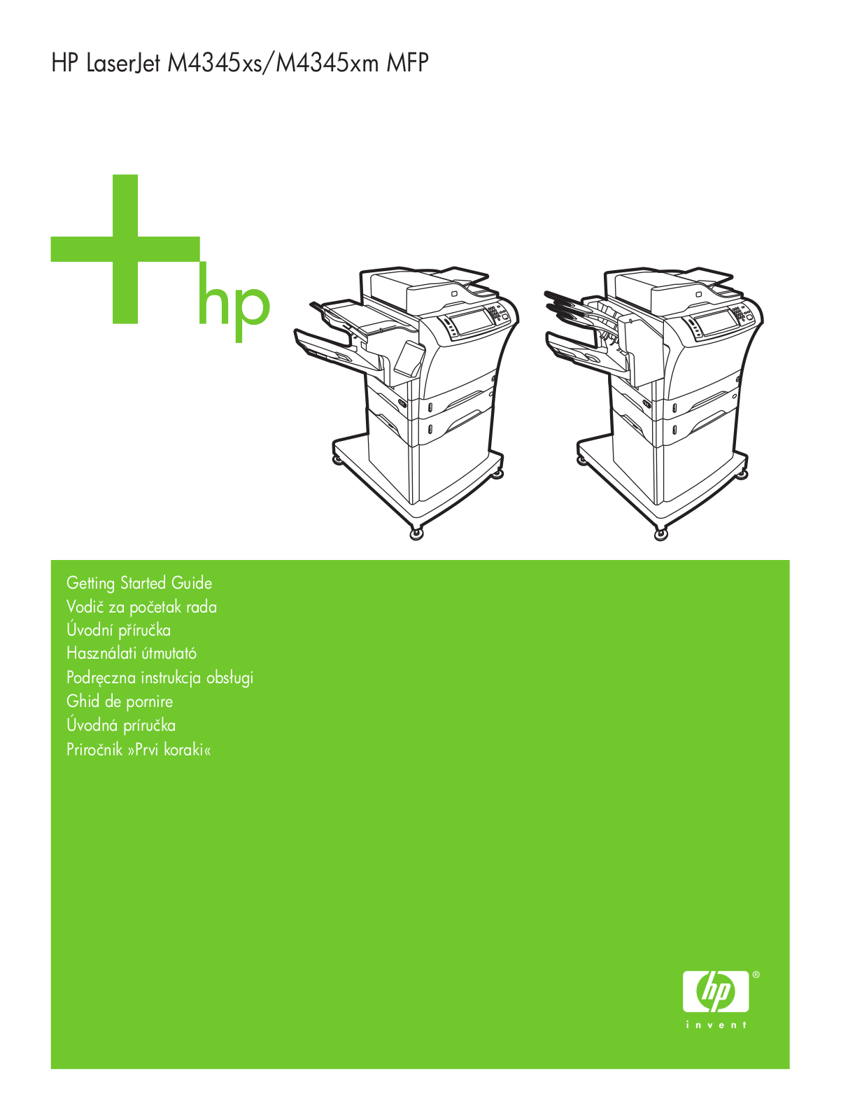 HP LaserJet M4345xs, LaserJet M4345xm Getting Started Guide