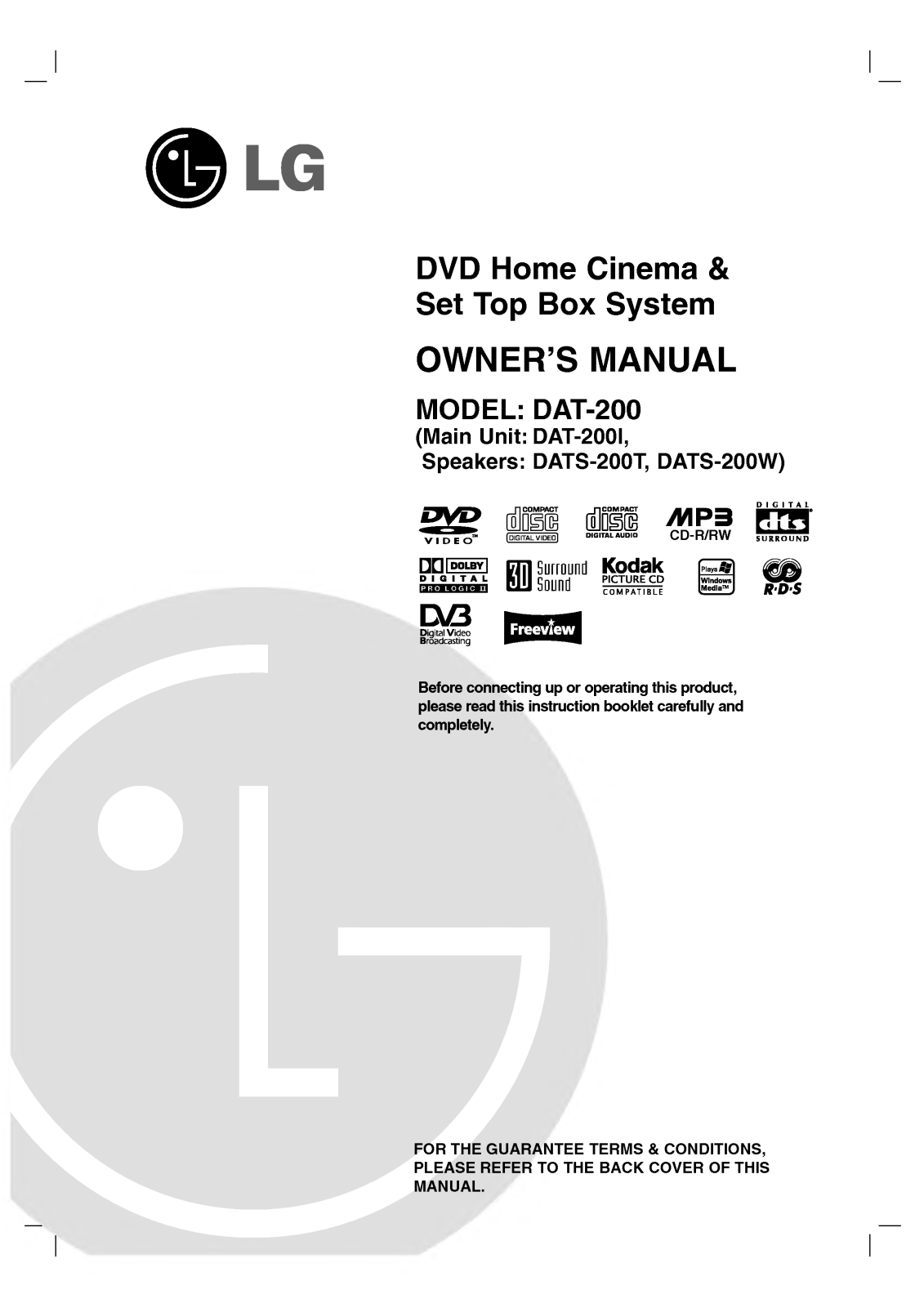 LG DAT-200I User Manual