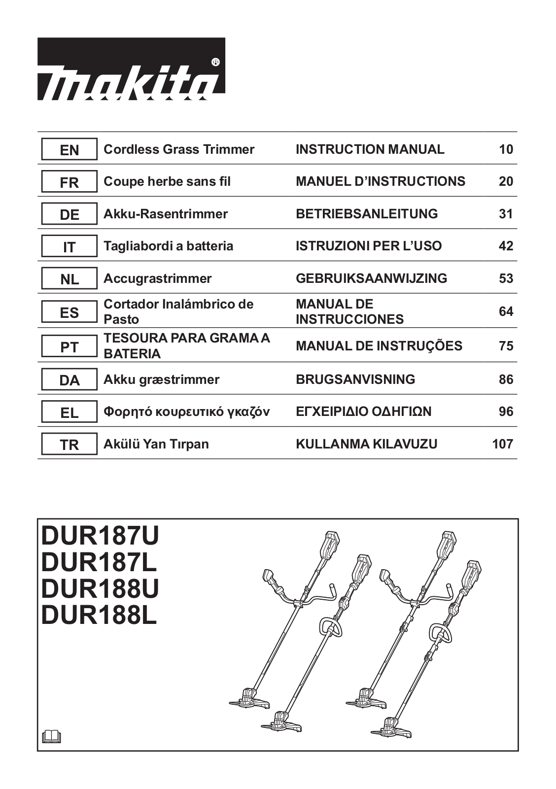 Makita DUR187LZ User Manual