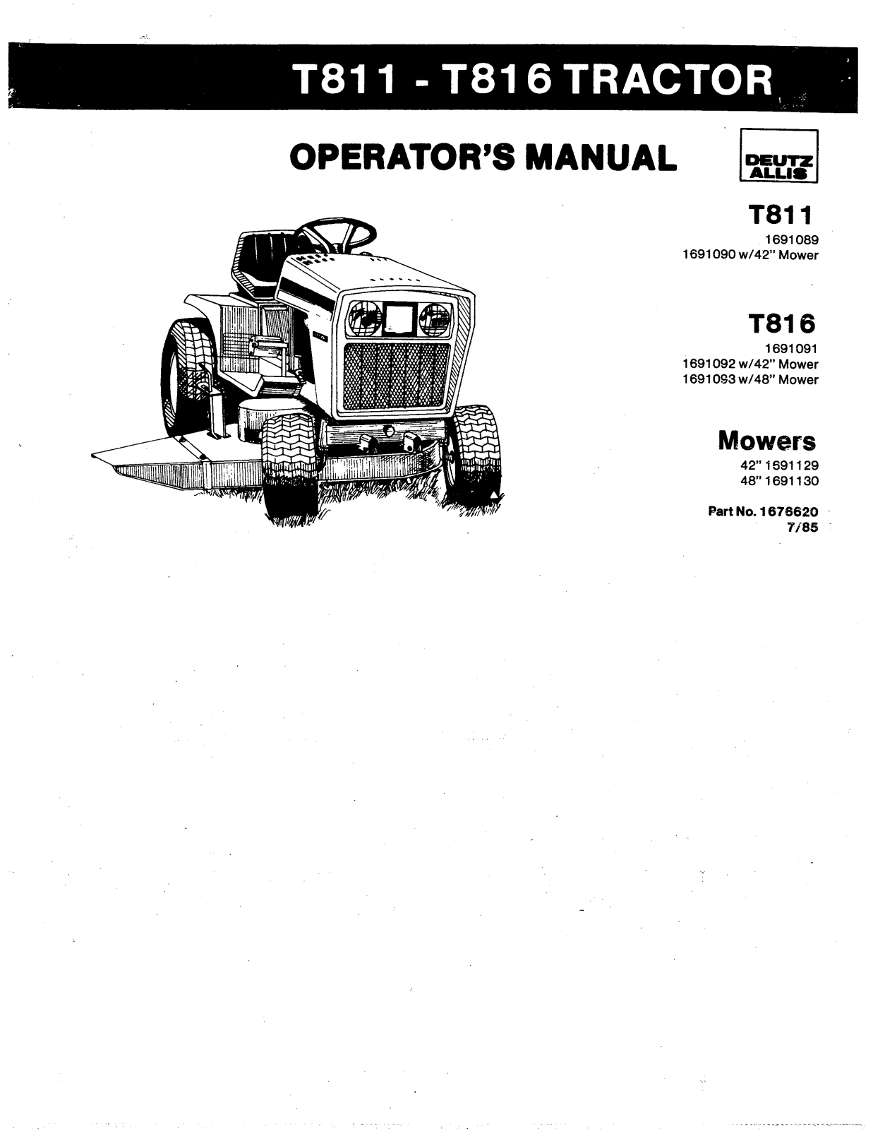 Snapper T816, T811 User Manual