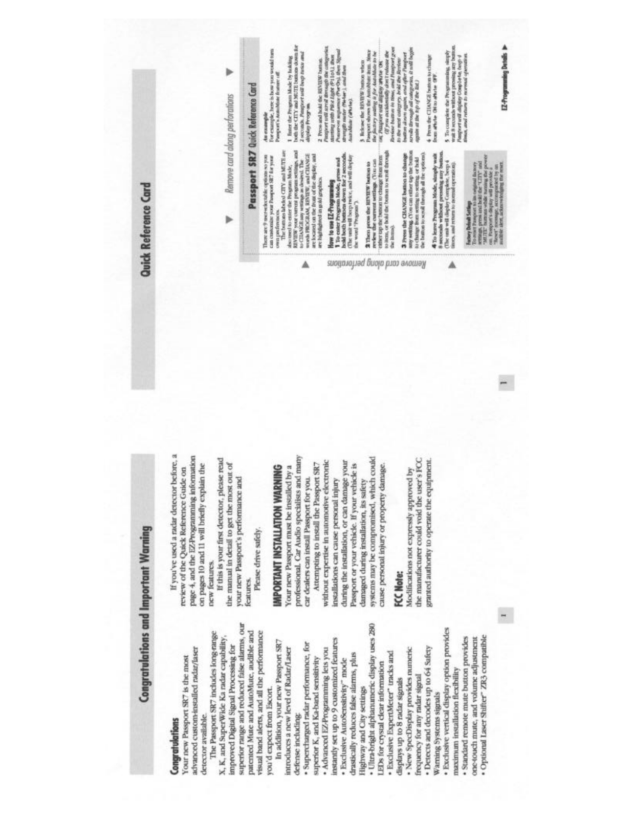 Escort orporated SR7 Users Manual - ManualMachine.com
