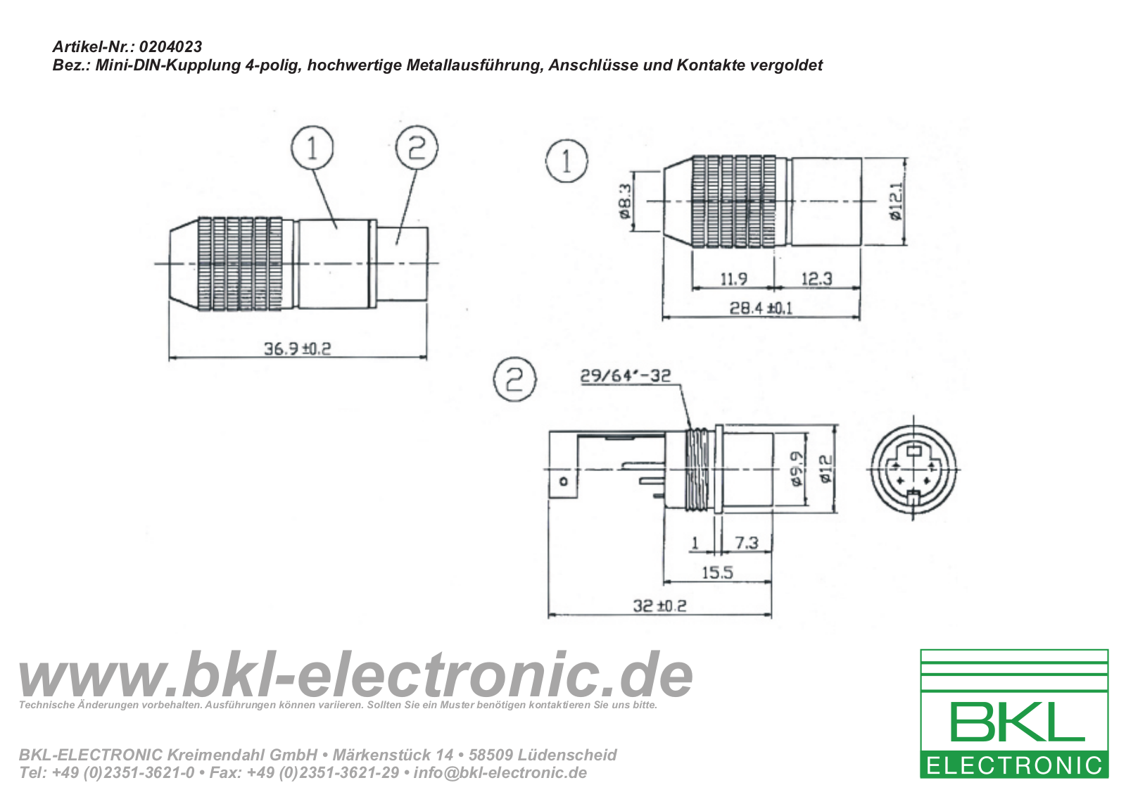 BKL BKL 0204023 Datasheet - ManualMachine.com