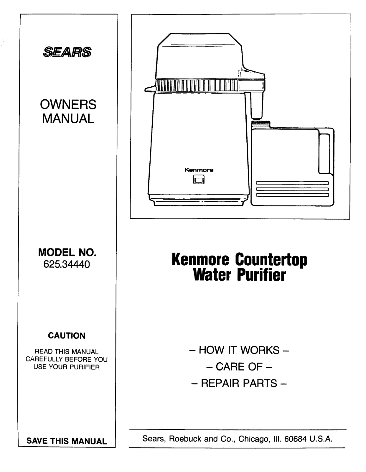 Sears 625.3444 User Manual - ManualMachine.com