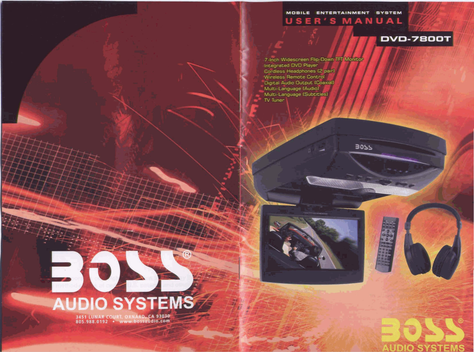 BOSS DVD-7800T User Manual