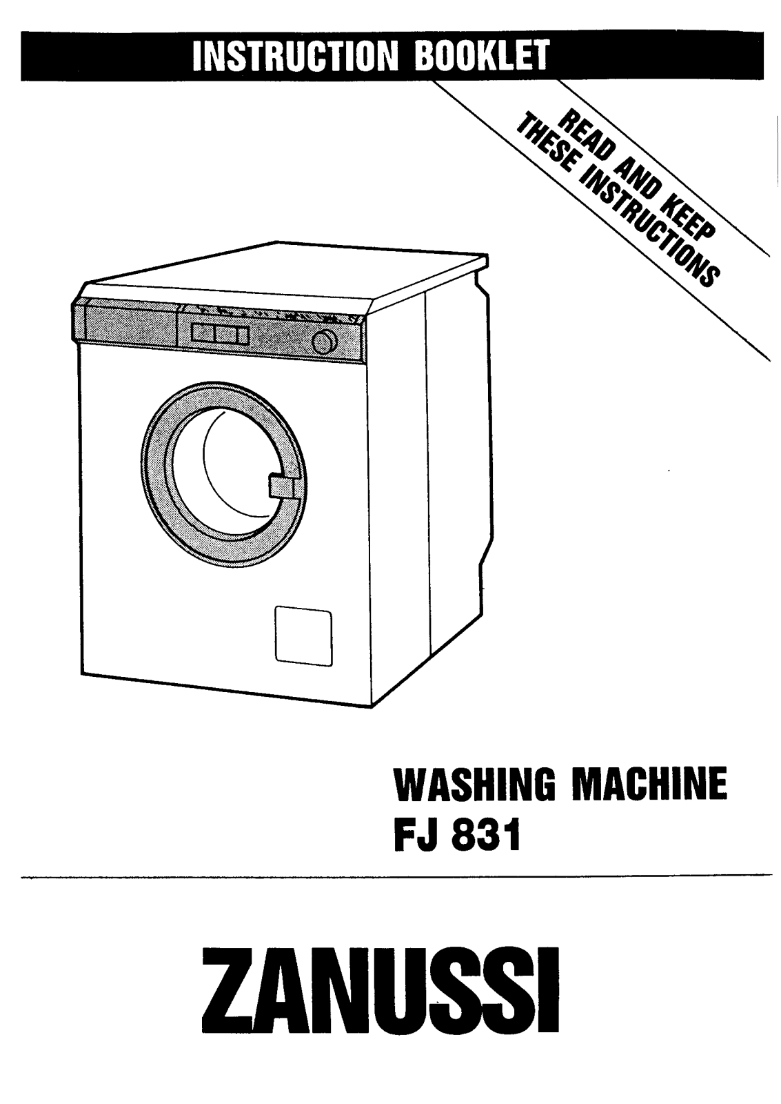 Zanussi FJ 831 User Manual