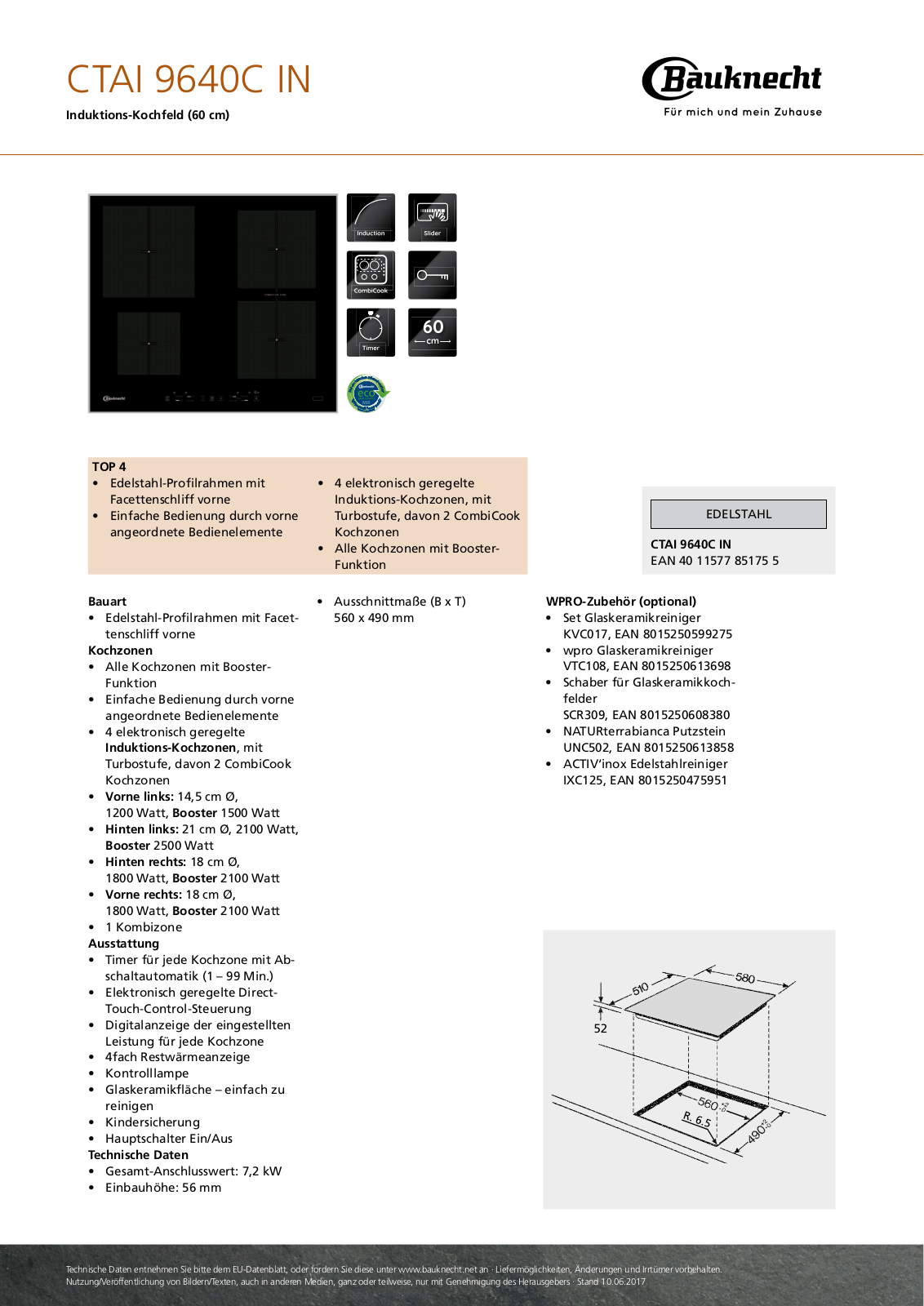 Bauknecht CTAI 9640C IN User Manual