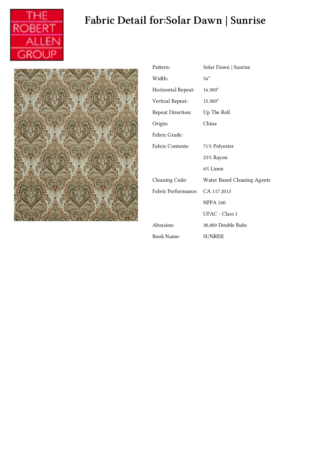 Robert Allen RALF1364 Specifications - ManualMachine.com