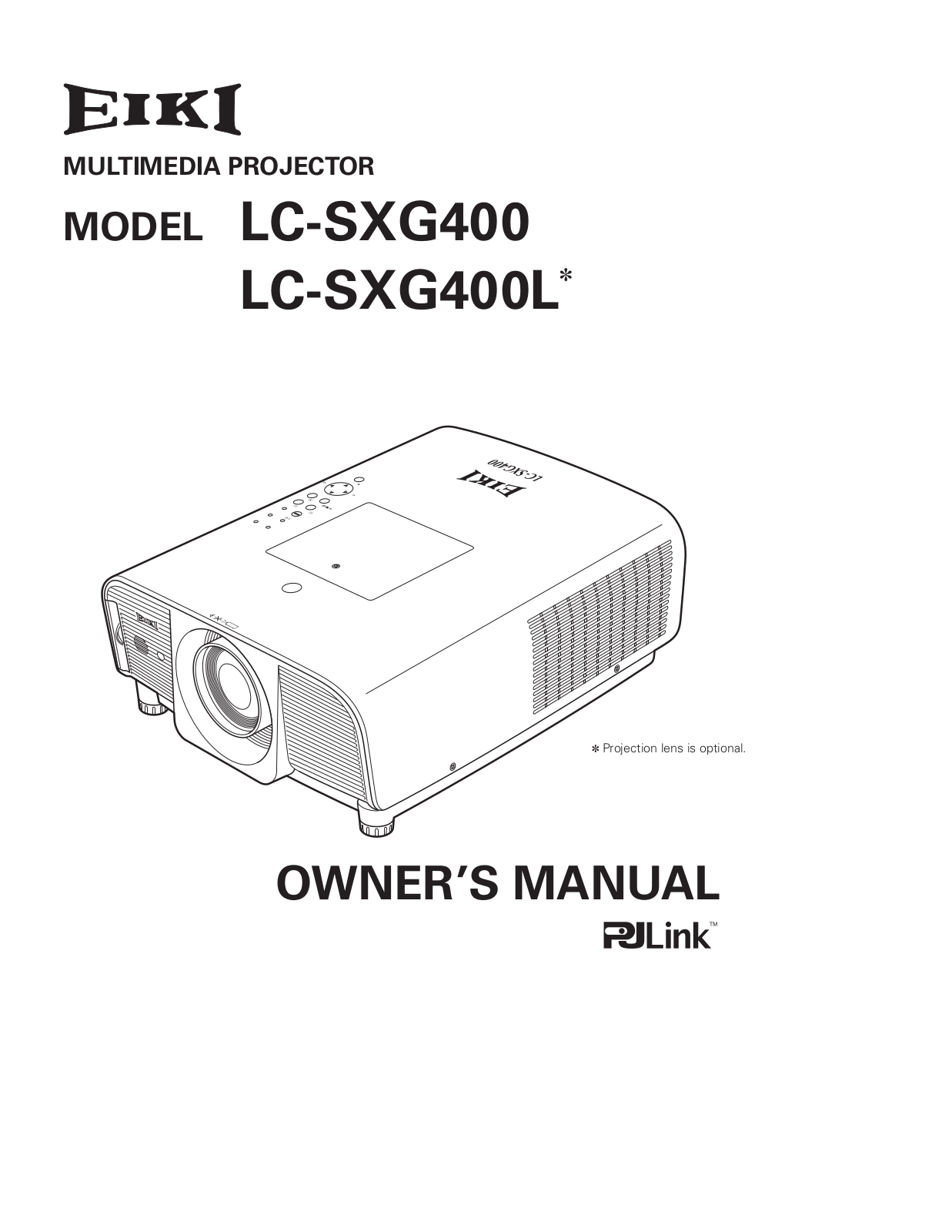 Eiki LC-SXG400, LC-SXG400L User Manual