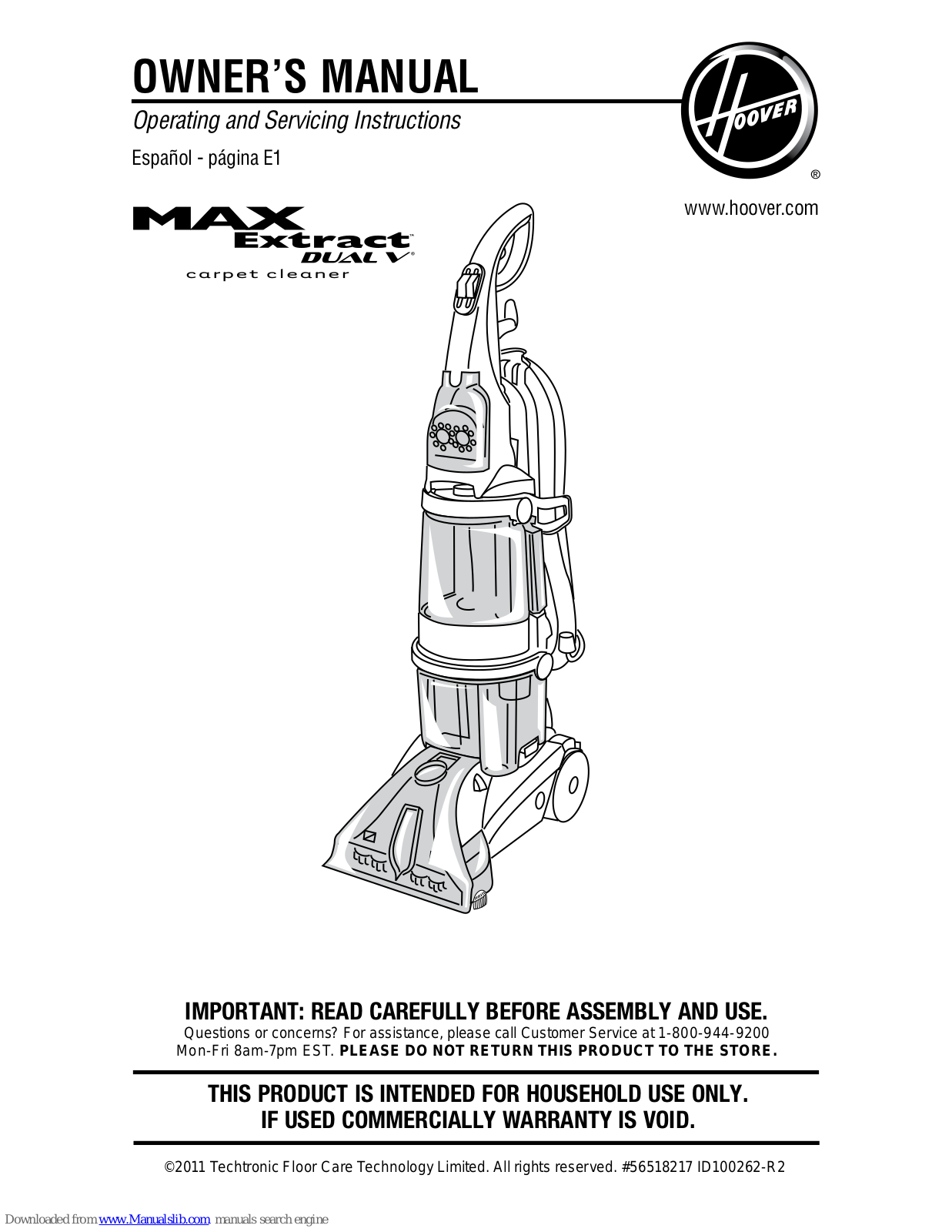 HOOVER F7411-900 User Manual