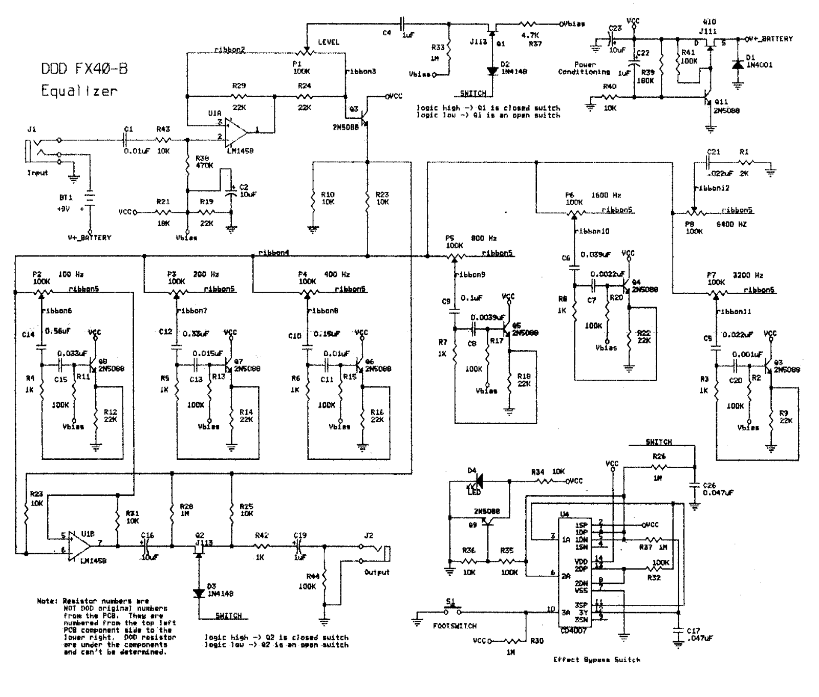 Dod fx40b schematic