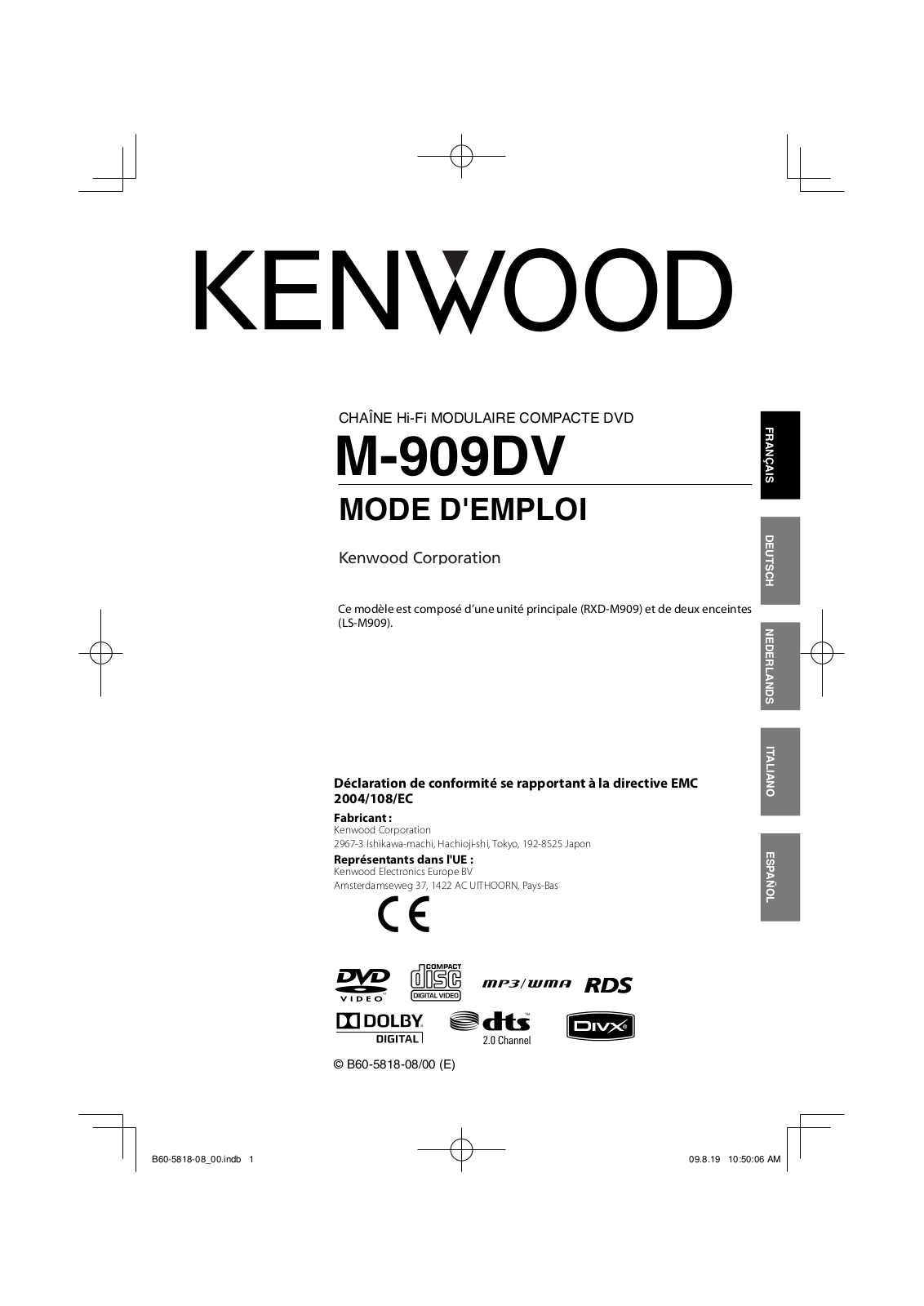 Kenwood M-909DV User Manual