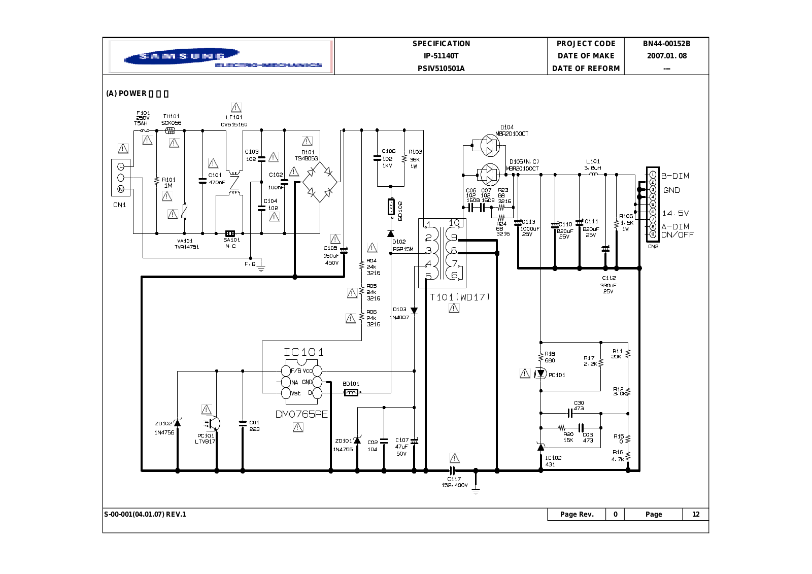 SAMSUNG BN44-00152B schematic