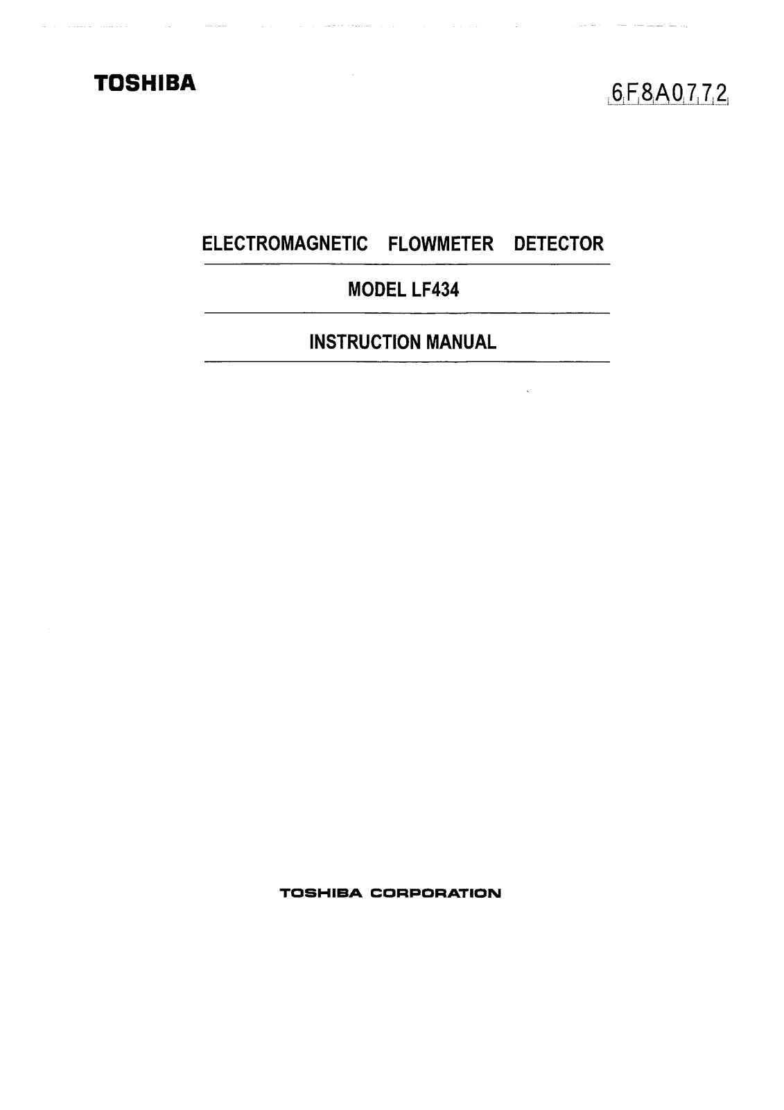 Toshiba LF434 User Manual