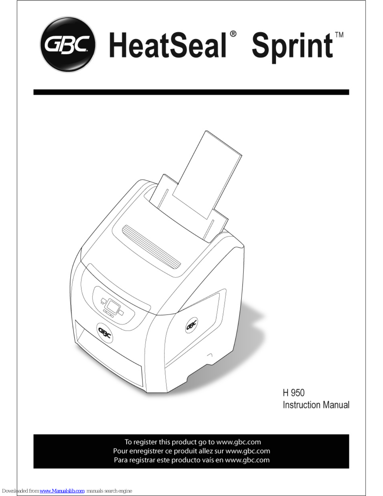 GBC HeatSeal Sprint H950 Instruction Manual