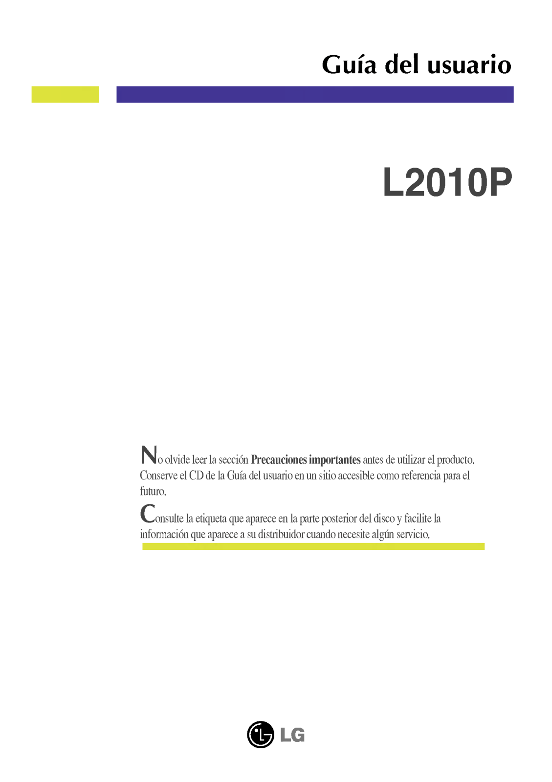 LG L2010B User Manual