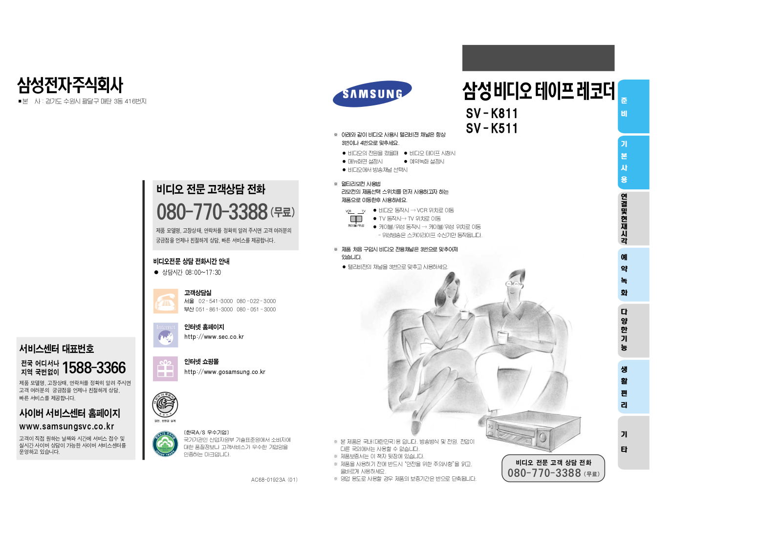 Samsung SV-K811, SV-K511 User Manual