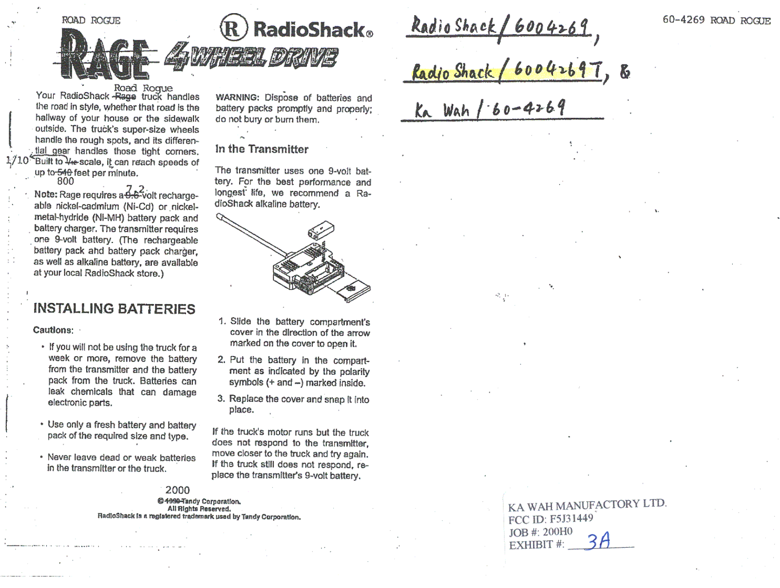 Ka Wah 31449 User Manual