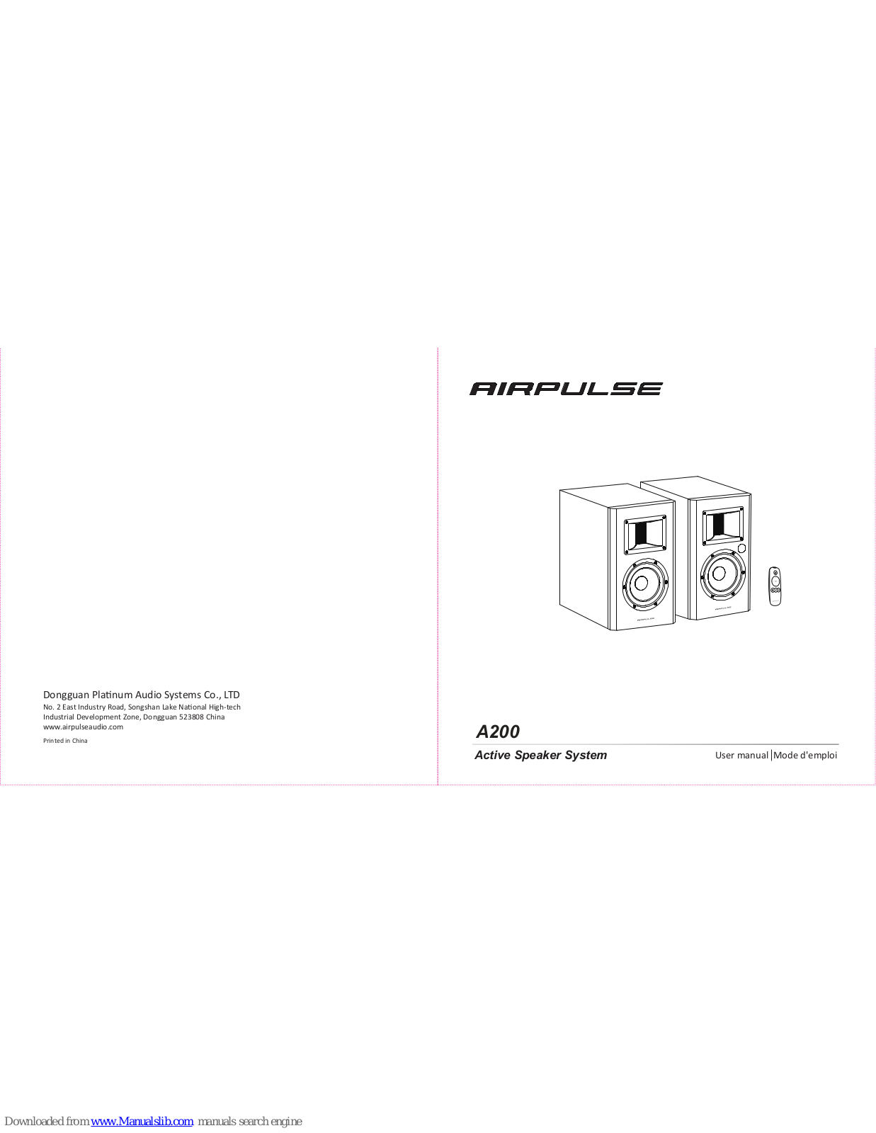 AIRPULSE A200 User Manual