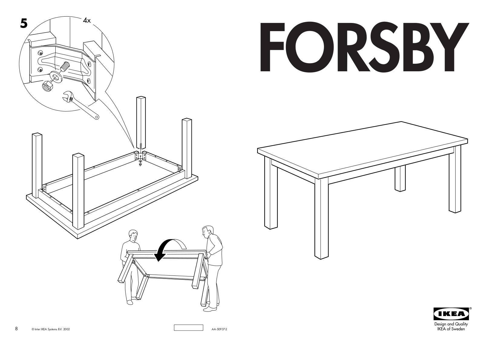 IKEA FORSOFA BEDY DINING TABLE 70 7/8X39 3/8