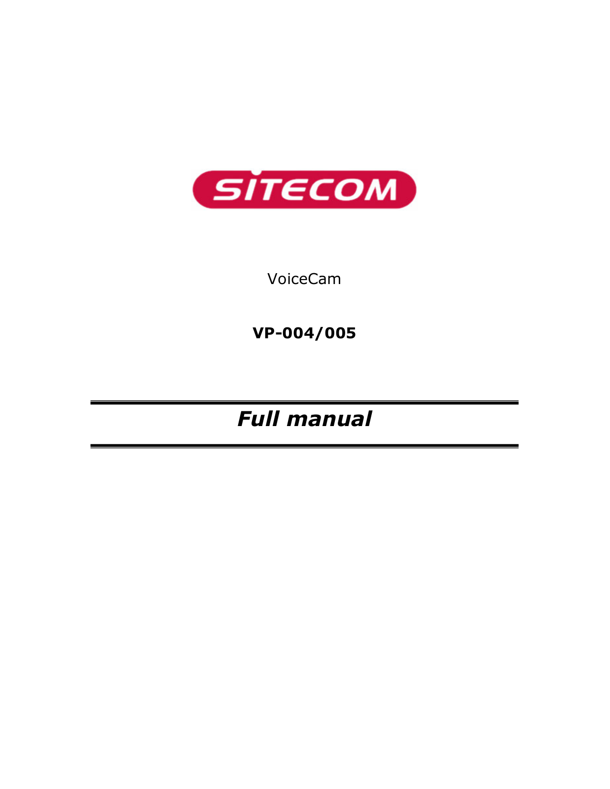 Sitecom VP-005, VP-004 User Manual