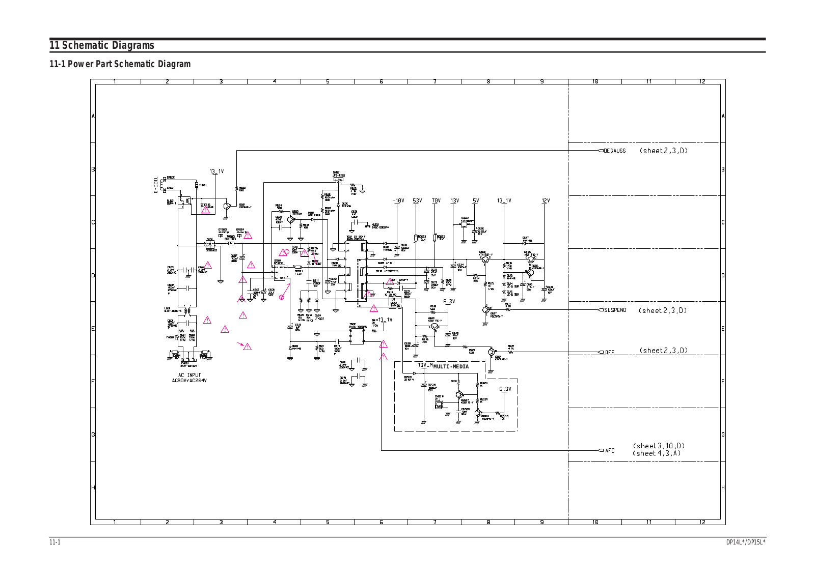 Samsung DP15LS, DP15LS 550V Schematic