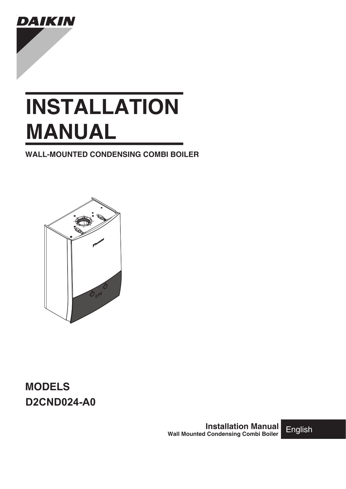 Daikin D2CND024-A0 Installation manuals