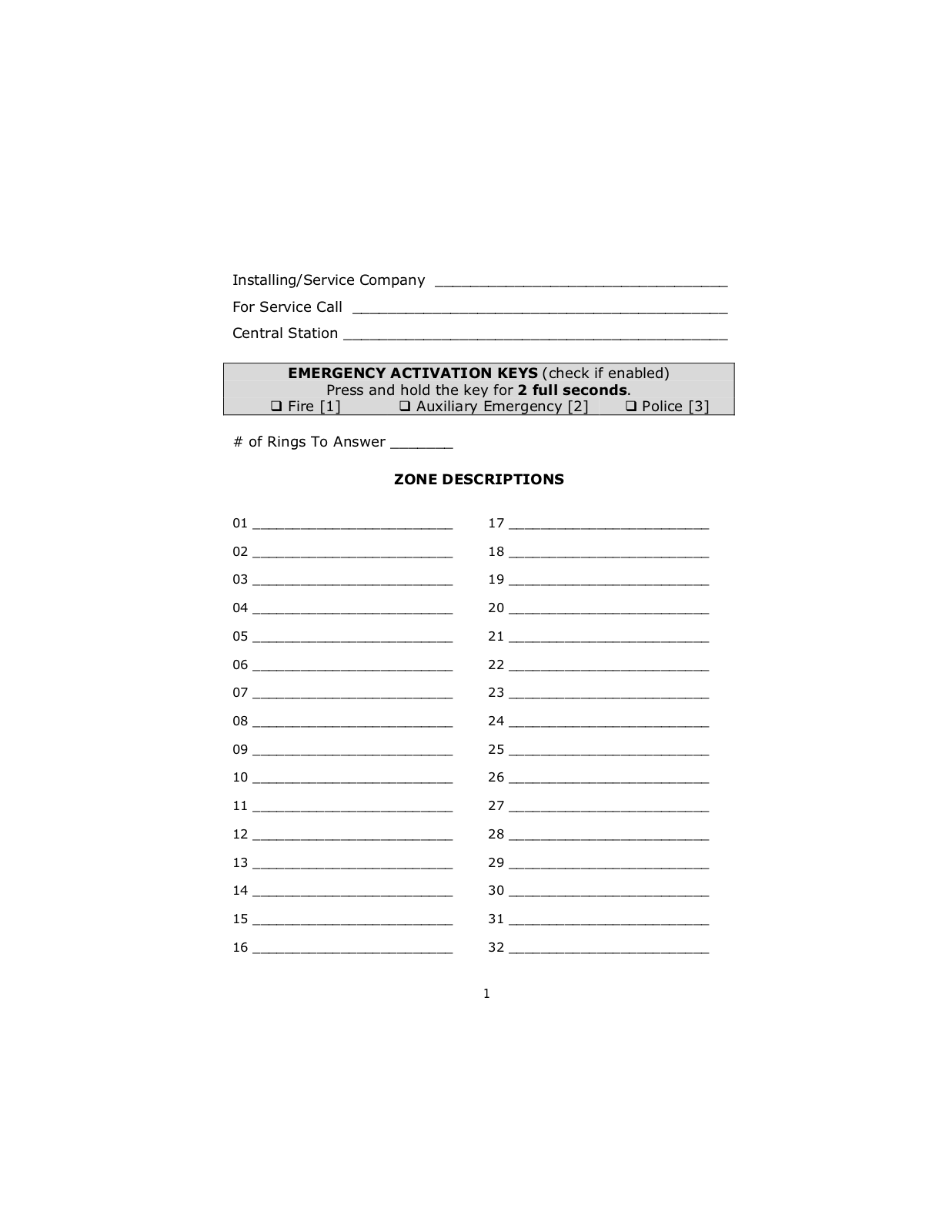 Caddx NX-540 User Manual