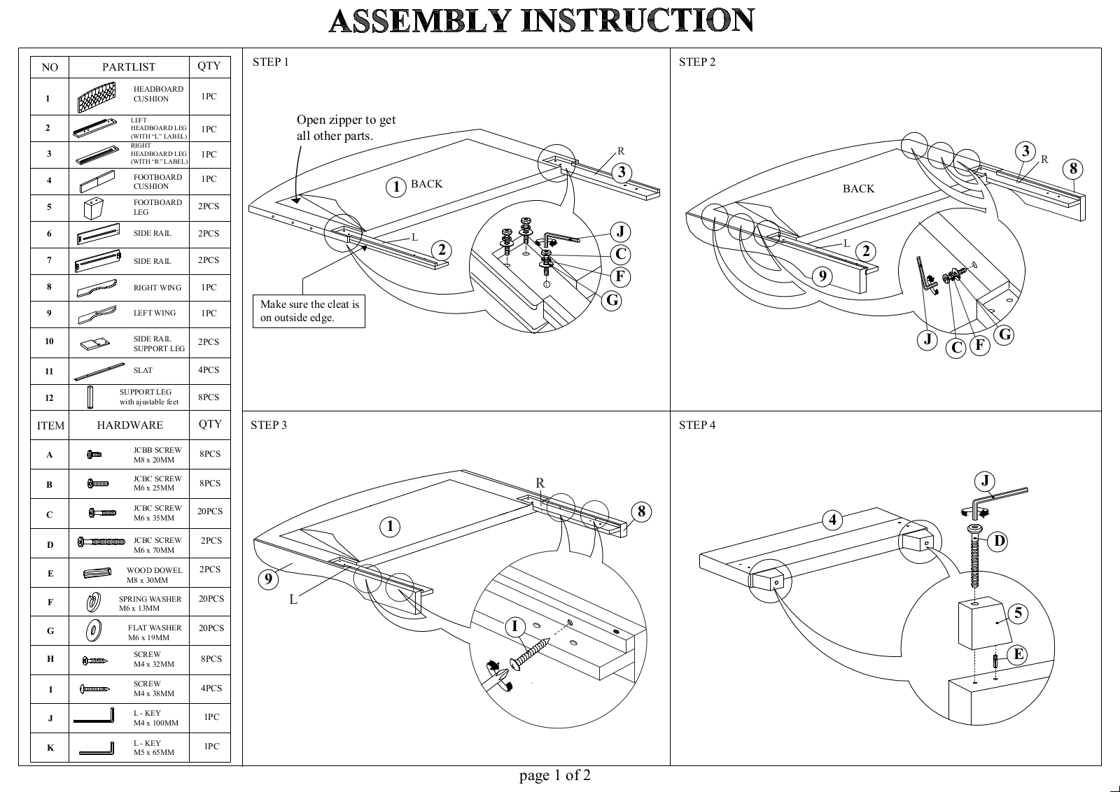 Sand & Stable W002139862 Assembly Instruction