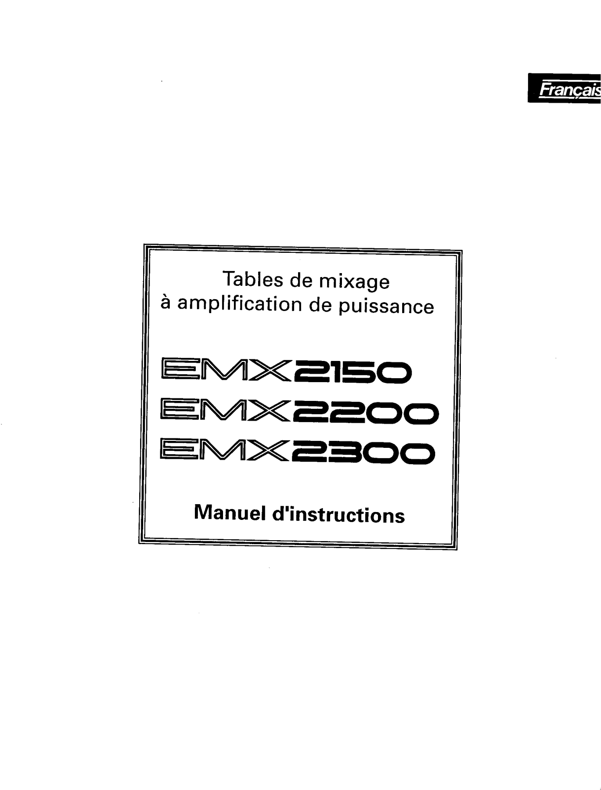 Yamaha EMX2150, EMX2200, EMX2300 User Guide