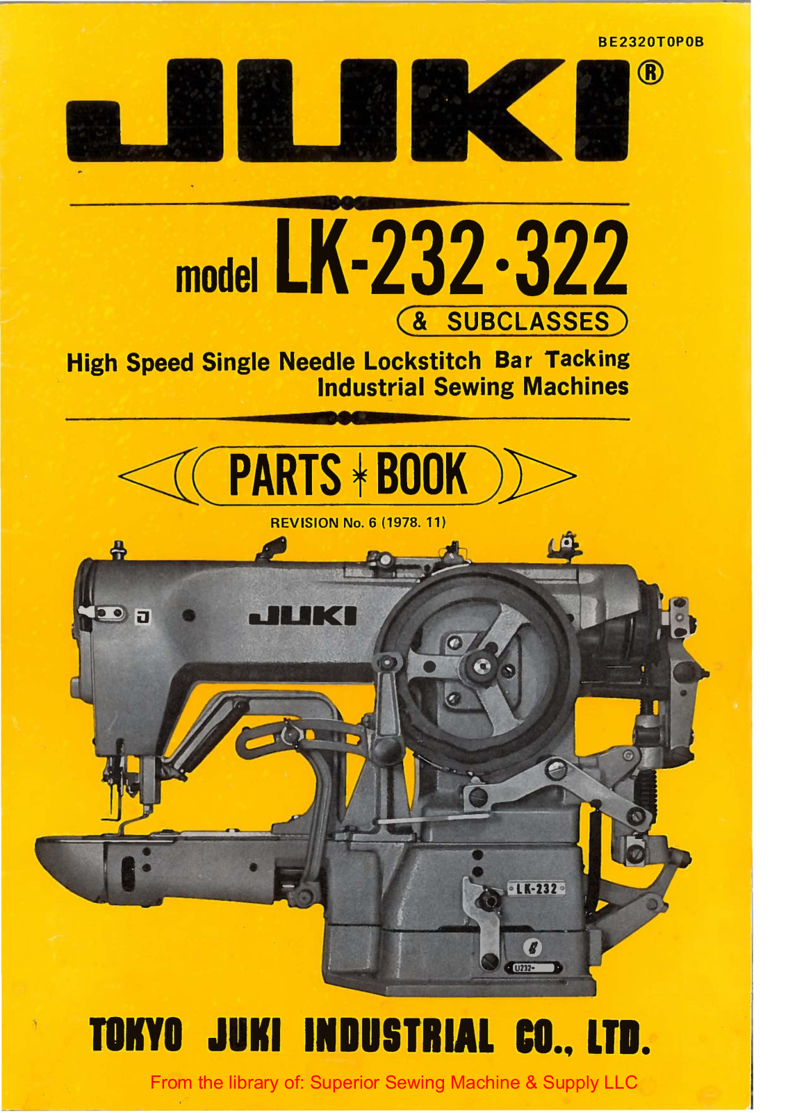 Juki LK-232, LK-322 Manual