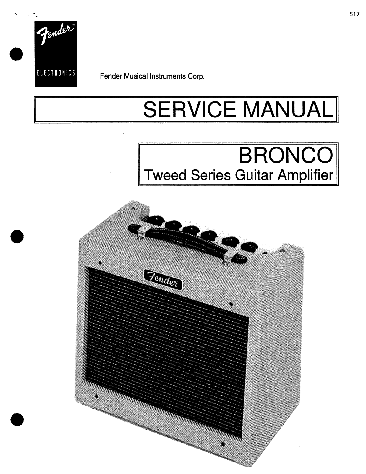 Fender Bronco-Tweed-SM Service Manual