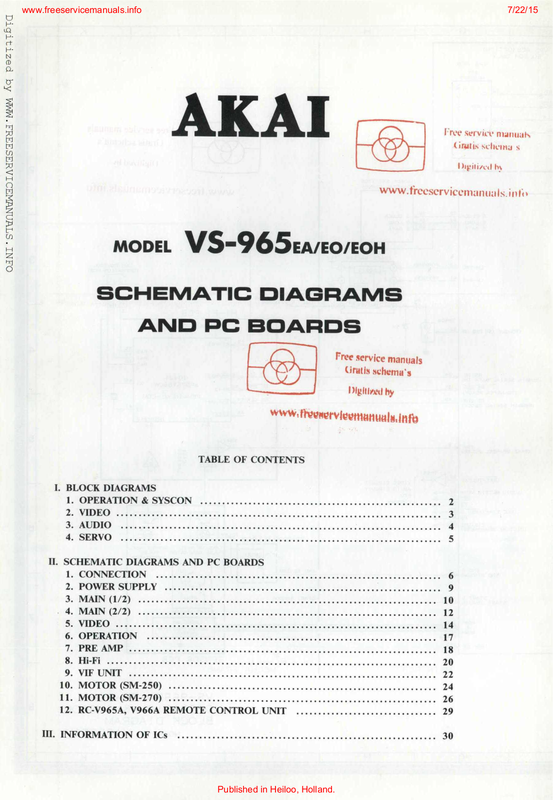 Akai VS-965 Service Manual