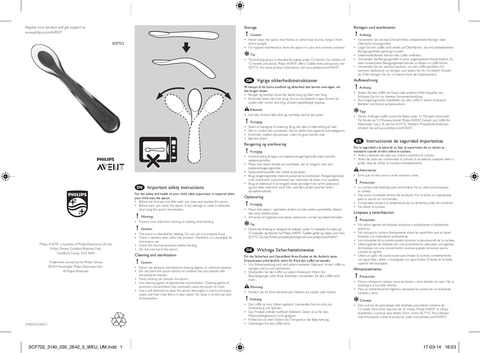 Philips Cuchara de aprendizaje ajustable AVENT User Manual