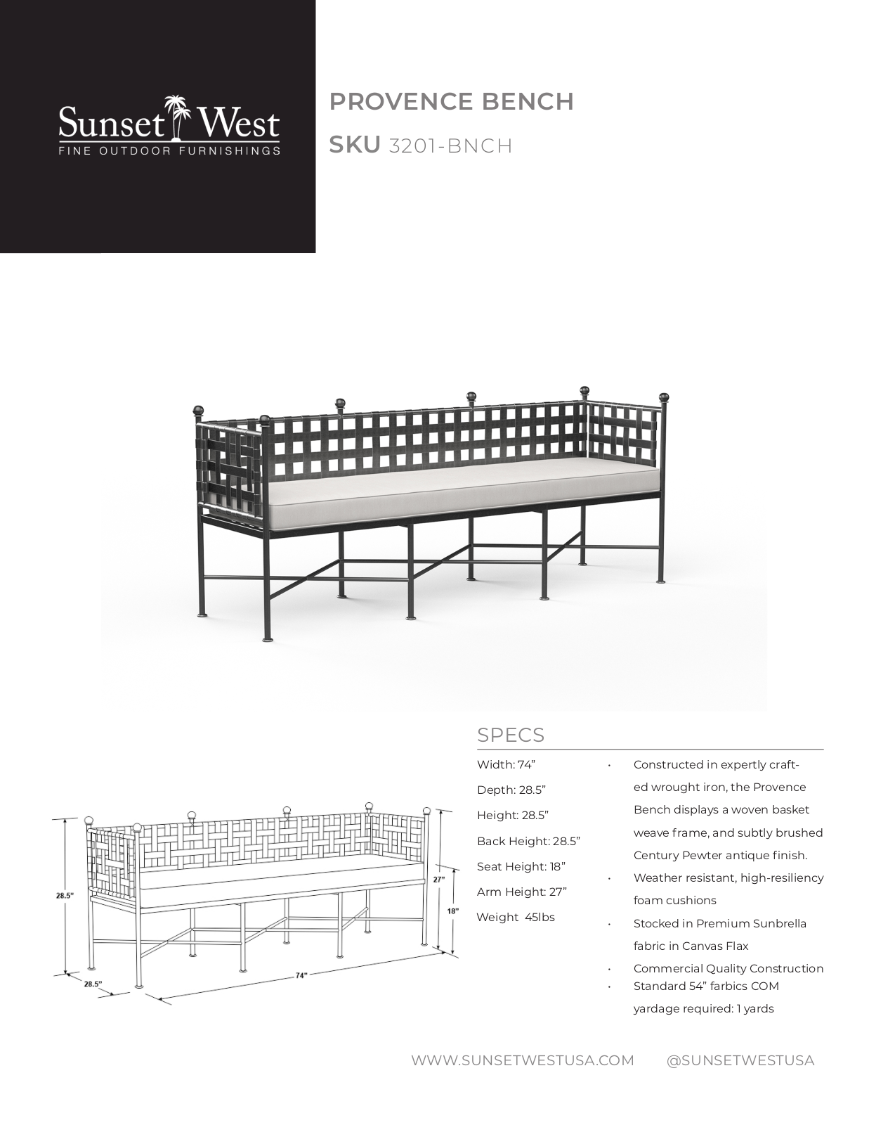 Sunset West XSW10298 Specifications - ManualMachine.com