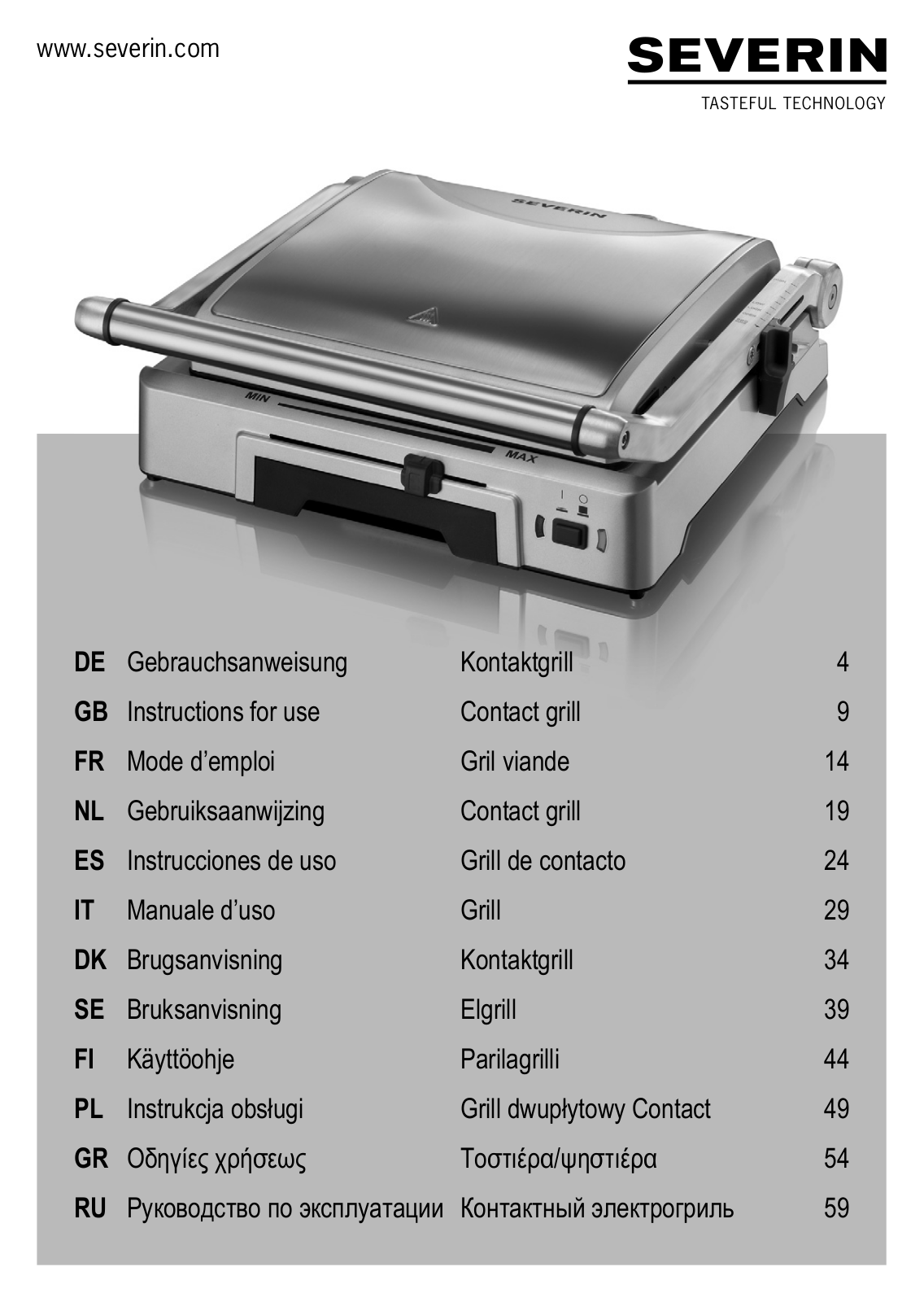 Severin KG 2392 User Manual