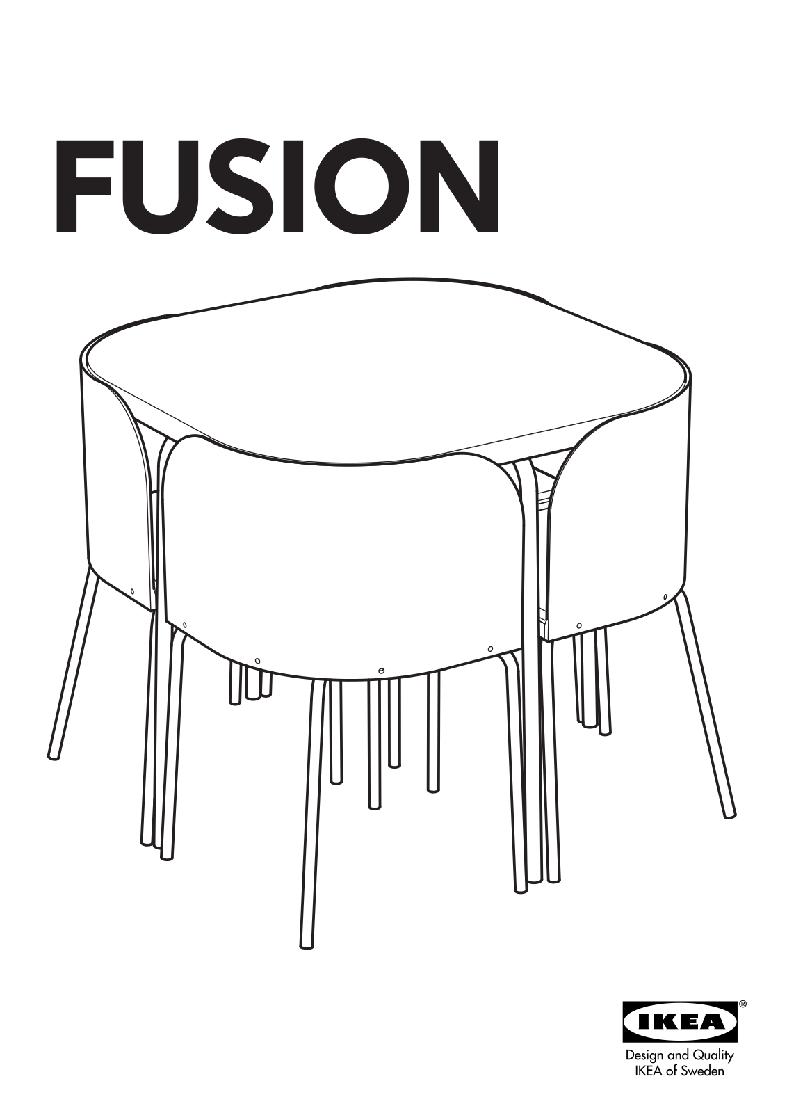 IKEA FUSION TABLEL-4 CHAIRS Assembly Instruction