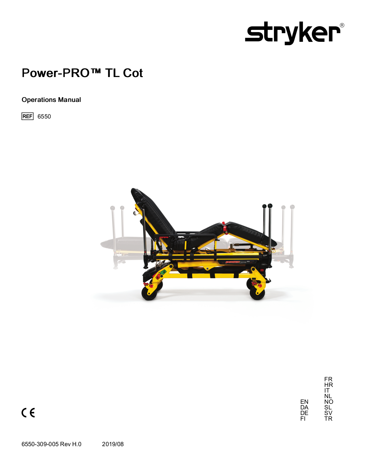 Stryker Power-PRO TL Cot Operation Manual