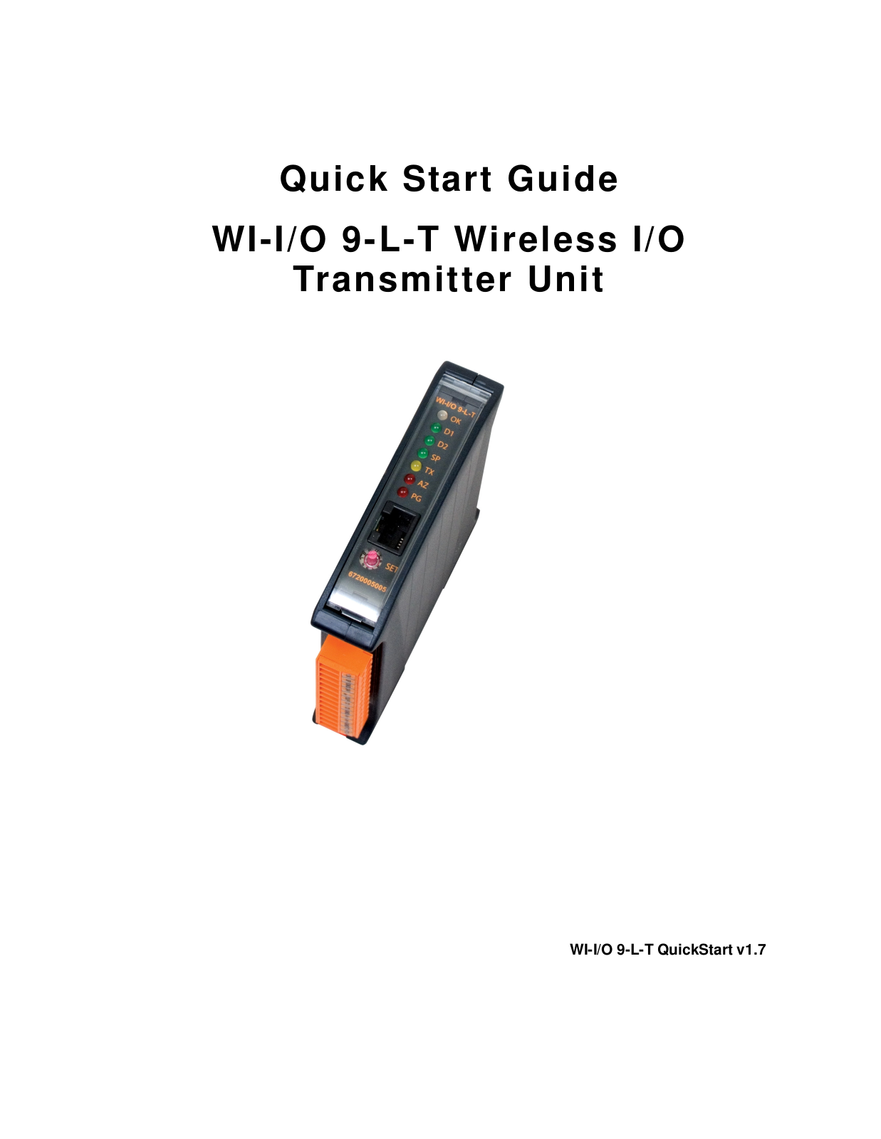 Weidmuller WI-I-O 9-L-T User Manual