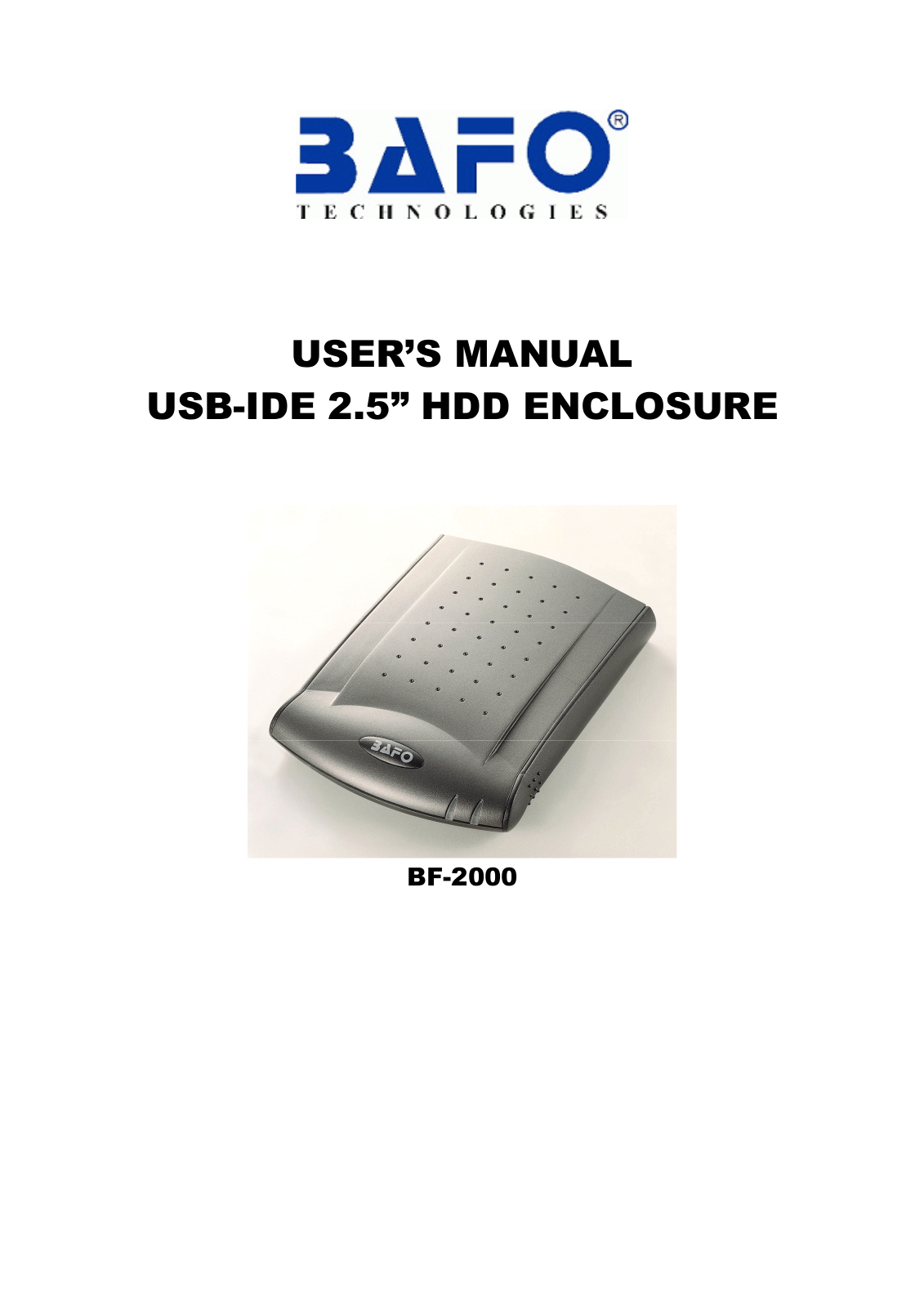 BAFO BF-2000 User Manual