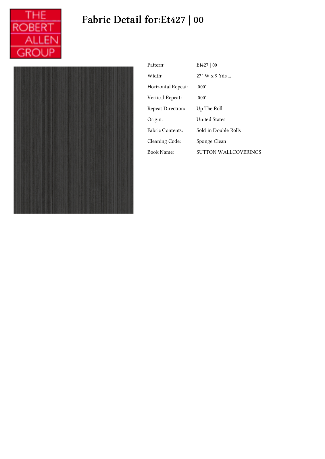 Robert Allen W004266244 Specifications - ManualMachine.com