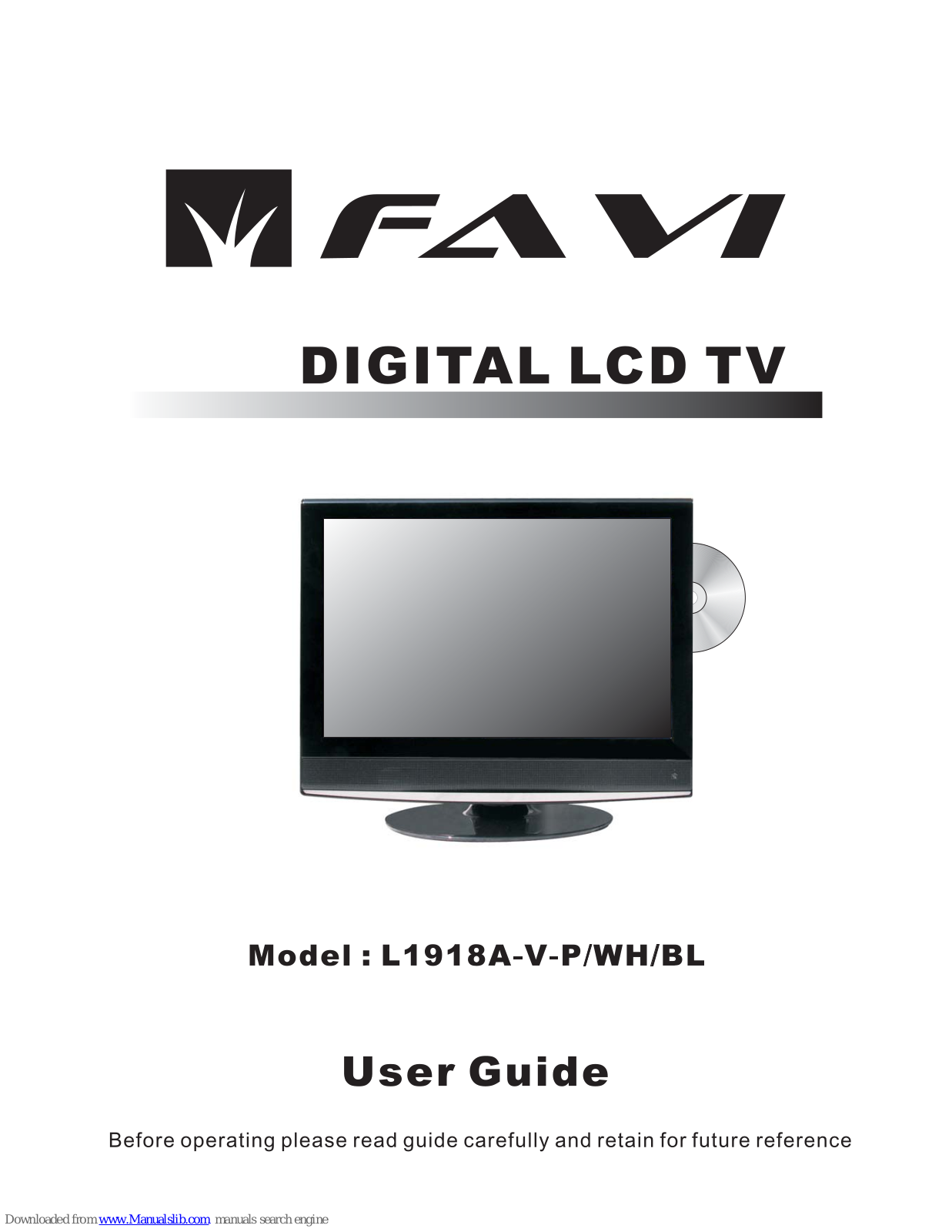 FAVI L1918A-V, L1918A-V-P, L1918A-V-WH, L1918A-V-BL User Manual