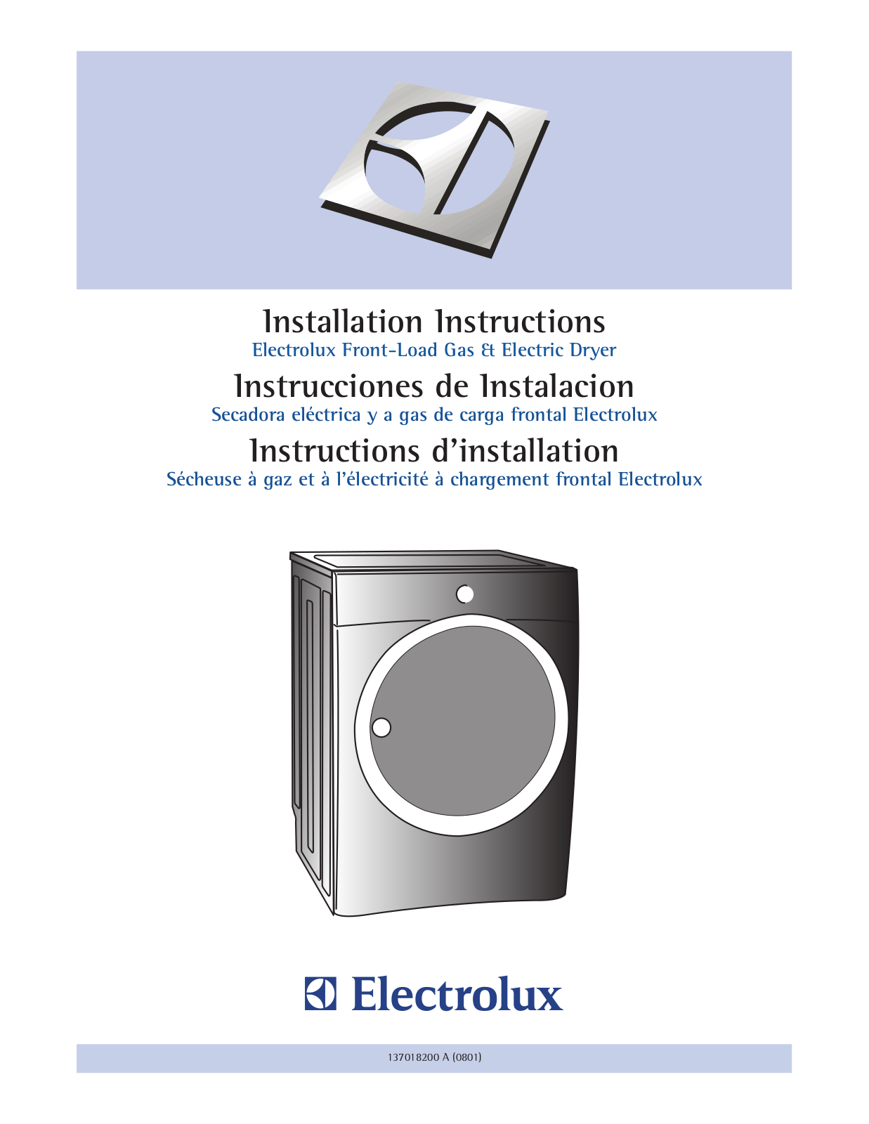 Electrolux EWMED65H, 137018200 A, 134709300, 134912700 User Manual