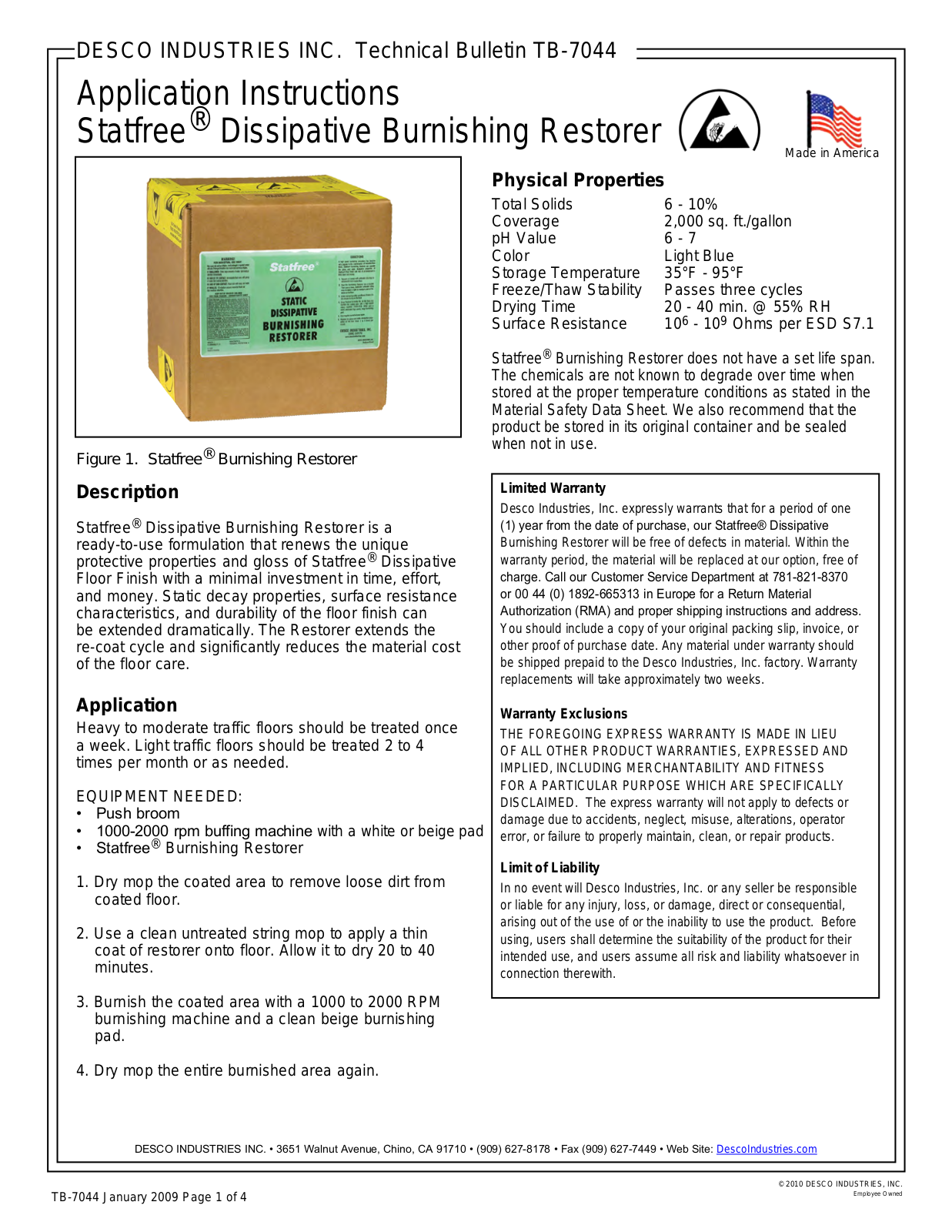 Desco TB-7044 User Manual