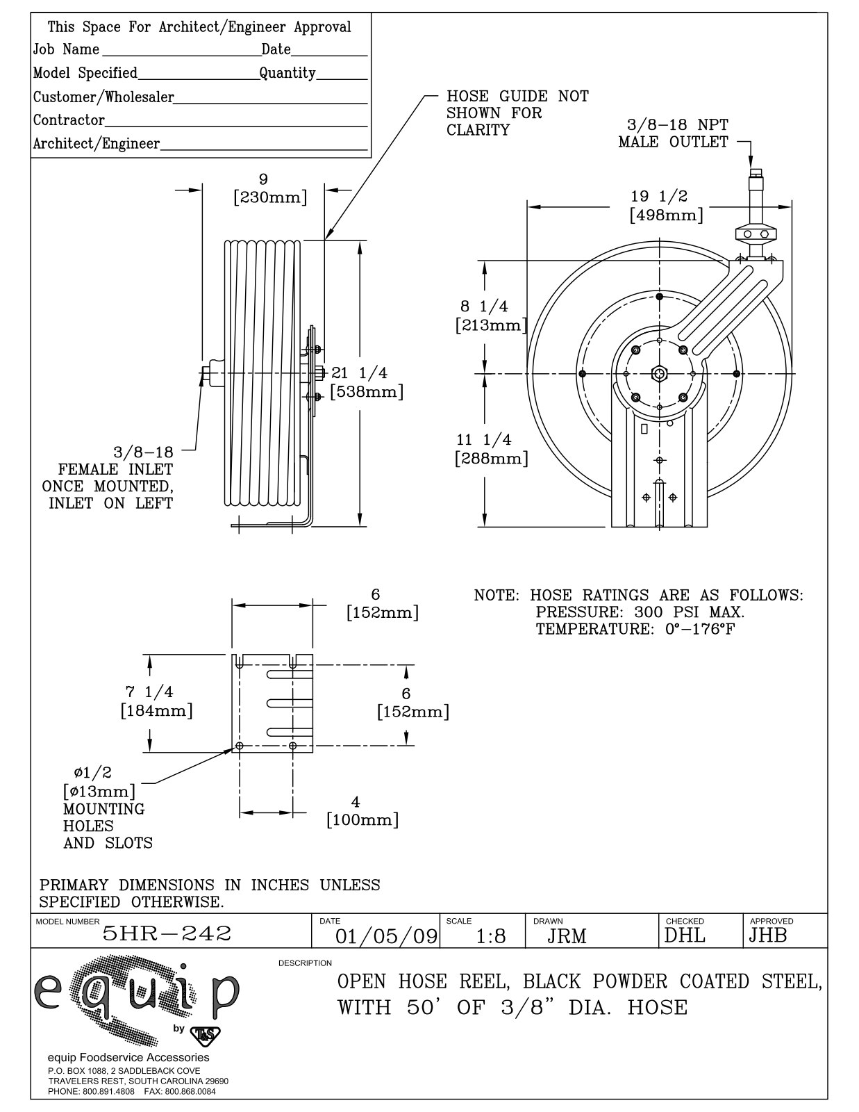 T & S Brass & Bronze Works 5HR-242 General Manual