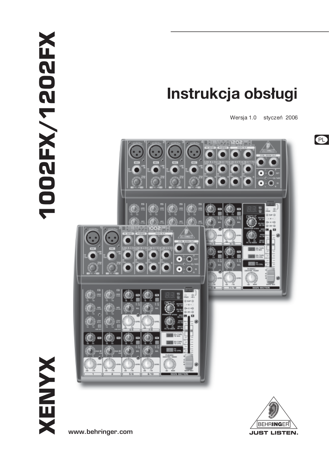 Behringer XENYX 1002FX, XENYX 1202FX User Manual