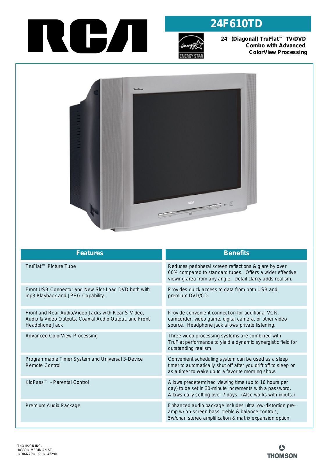 RCA 24F610TD User Manual