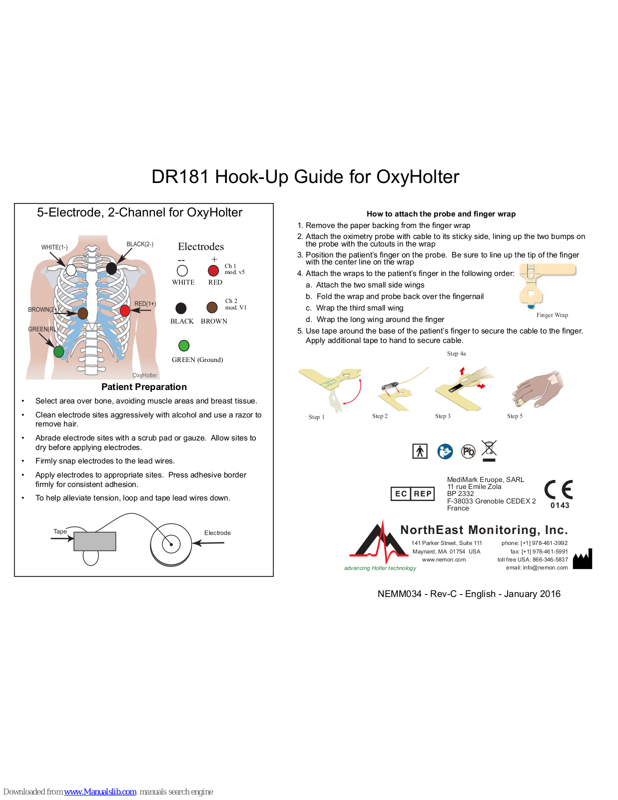 NorthEast Monitoring DR181 Hook-up Manual - ManualMachine.com