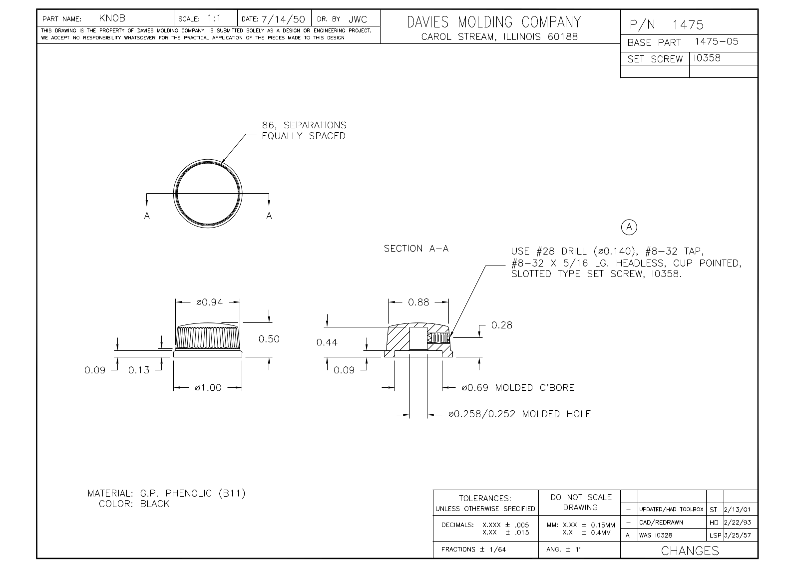 Davies Molding 1475 Reference Drawing