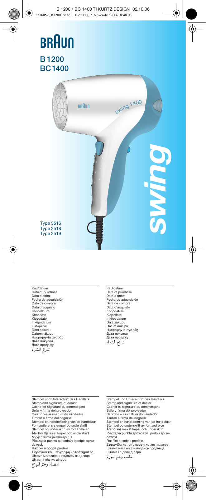 Braun BC 1400 MN User Manual